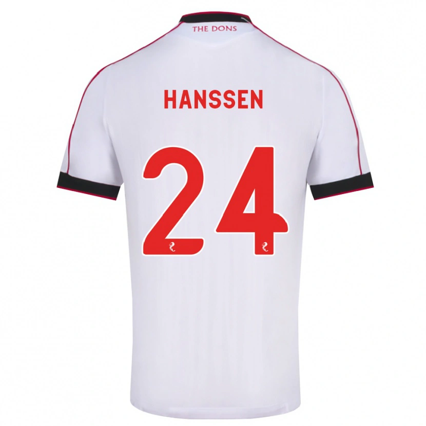 Danxenキッズネイディーン・ハンセン#24黒赤白アウェイシャツ2026/27ジャージーユニフォーム