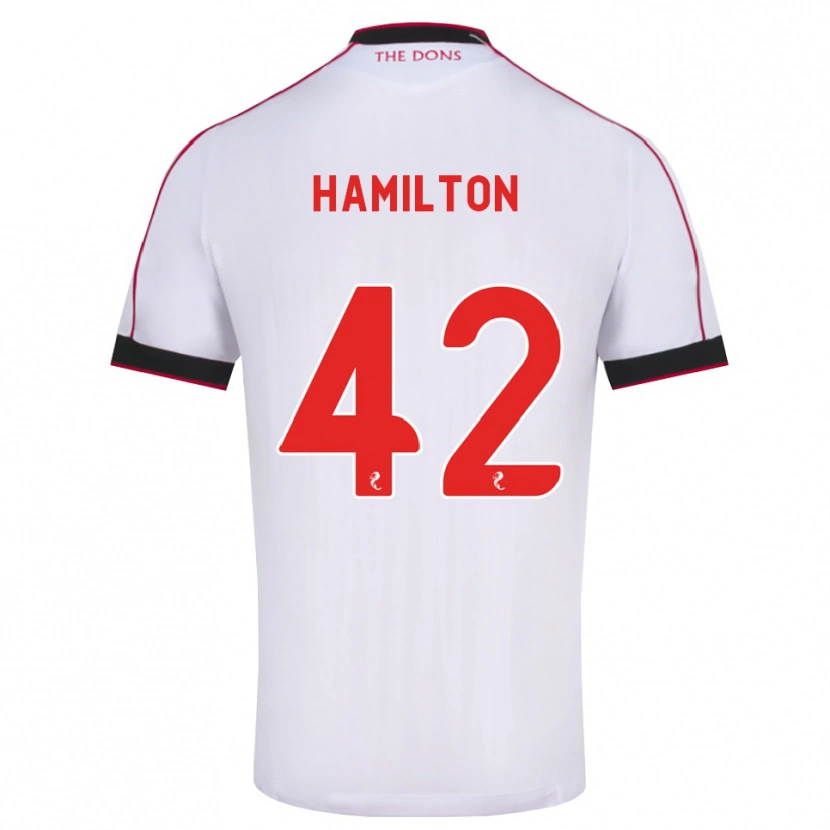 Danxenキッズブレンダン・ハミルトン#42黒赤白アウェイシャツ2026/27ジャージーユニフォーム