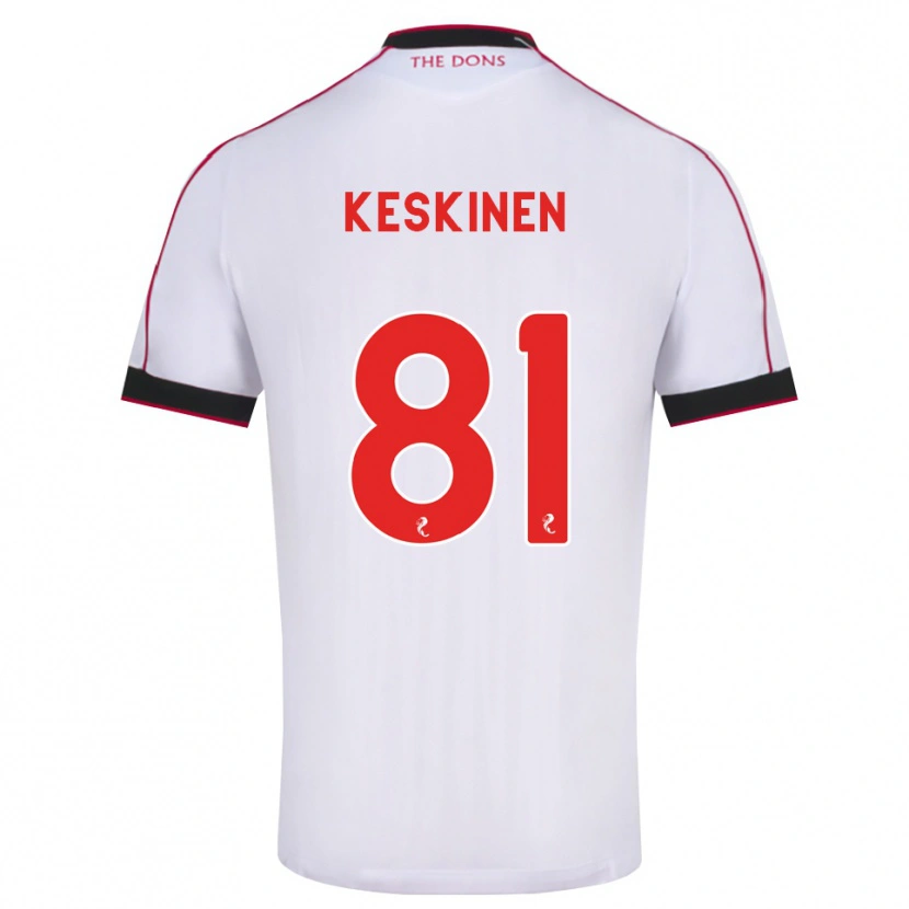 Danxenキッズトピ・ケスキネン#81黒赤白アウェイシャツ2026/27ジャージーユニフォーム