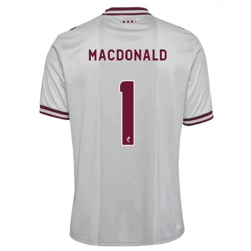 DanxenキッズJamie Macdonald#1白バーガンディアウェイシャツ2026/27ジャージーユニフォーム