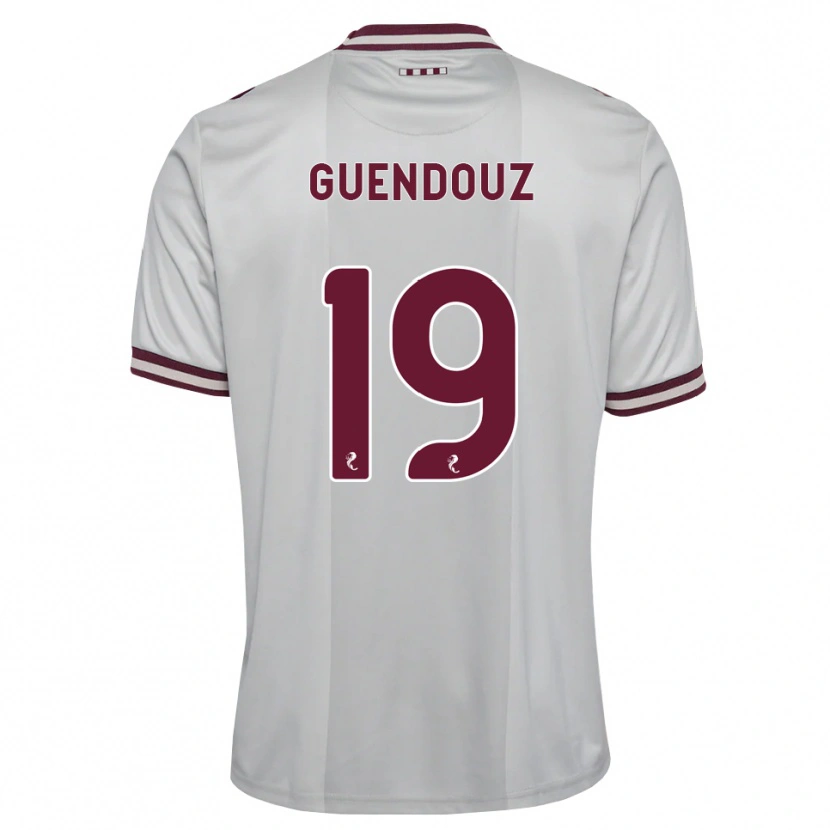 DanxenキッズSabri Guendouz#19白バーガンディアウェイシャツ2026/27ジャージーユニフォーム