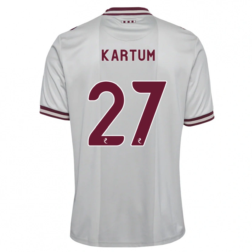 DanxenキッズSander Kartum#27白バーガンディアウェイシャツ2026/27ジャージーユニフォーム