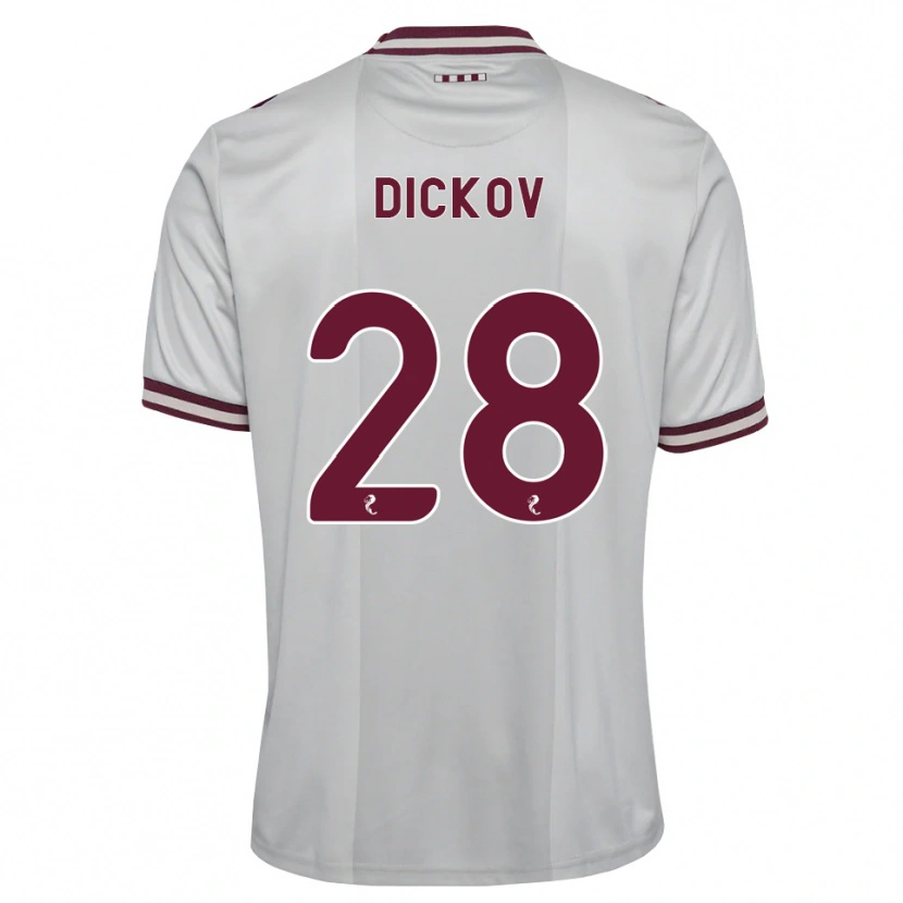 DanxenキッズSam Dickov#28白バーガンディアウェイシャツ2026/27ジャージーユニフォーム