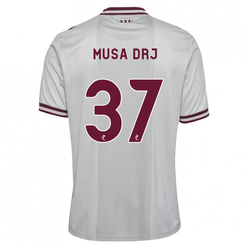 DanxenキッズMusa Drammeh#37白バーガンディアウェイシャツ2026/27ジャージーユニフォーム