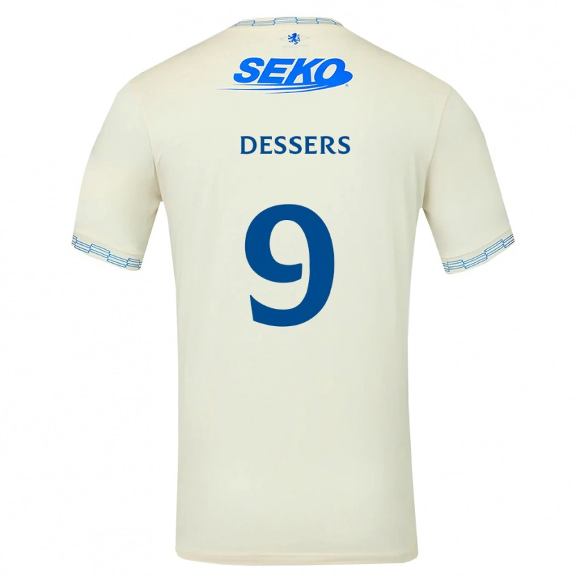 Danxenキッズシリル・デセルス#9ディープスカイブルー白アウェイシャツ2026/27ジャージーユニフォーム