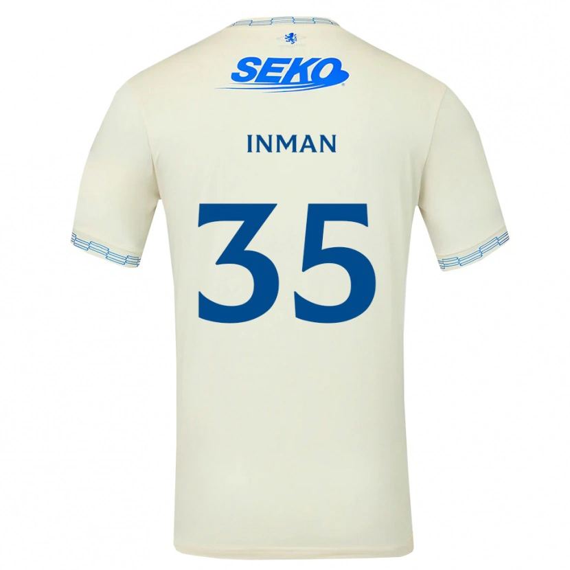 Danxenキッズルーシー・インマン#35ディープスカイブルー白アウェイシャツ2026/27ジャージーユニフォーム