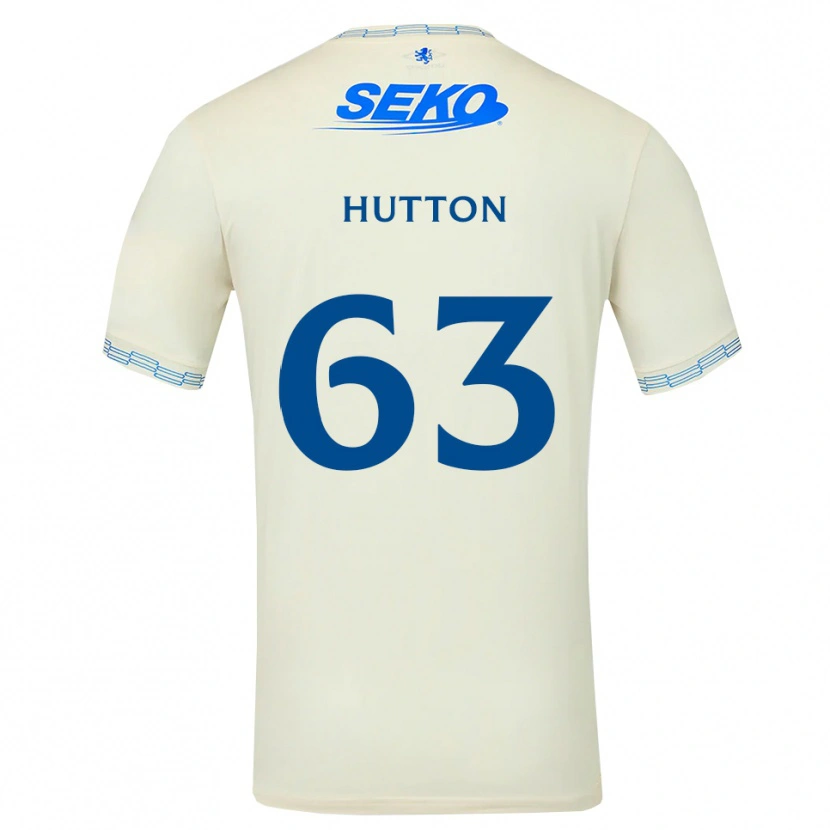 Danxenキッズザンダー・ハットン#63ディープスカイブルー白アウェイシャツ2026/27ジャージーユニフォーム