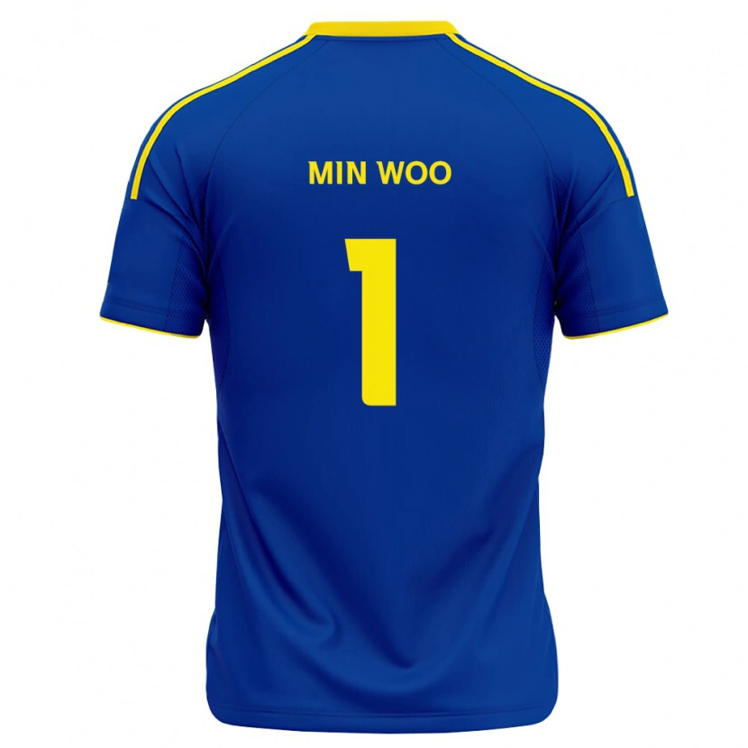 DanxenメンズMin-Woo Jo#1ロイヤルブルー黄ホームシャツ2026/27ジャージーユニフォーム