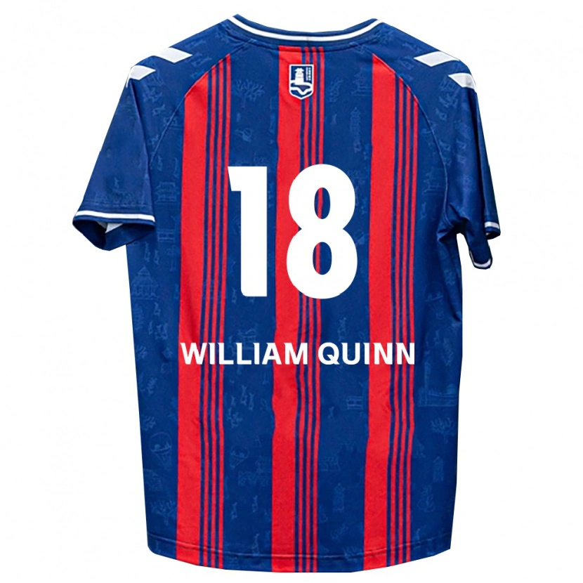 DanxenメンズMax William Quinn#18青赤白ホームシャツ2026/27ジャージーユニフォーム