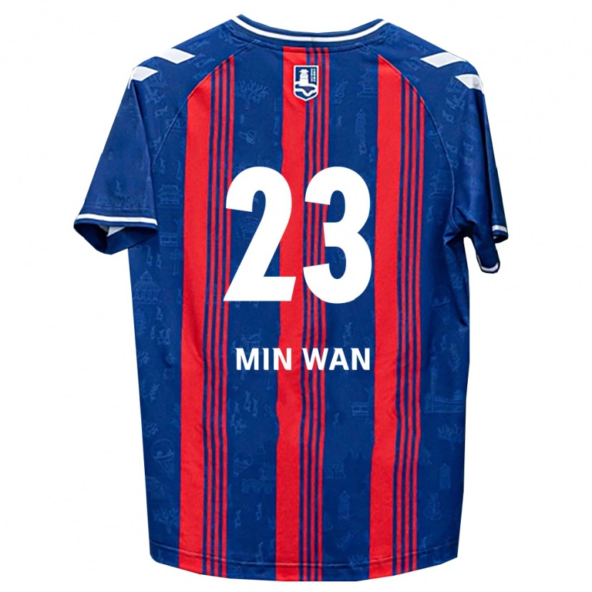DanxenメンズMin-Wan Kang#23青赤白ホームシャツ2026/27ジャージーユニフォーム