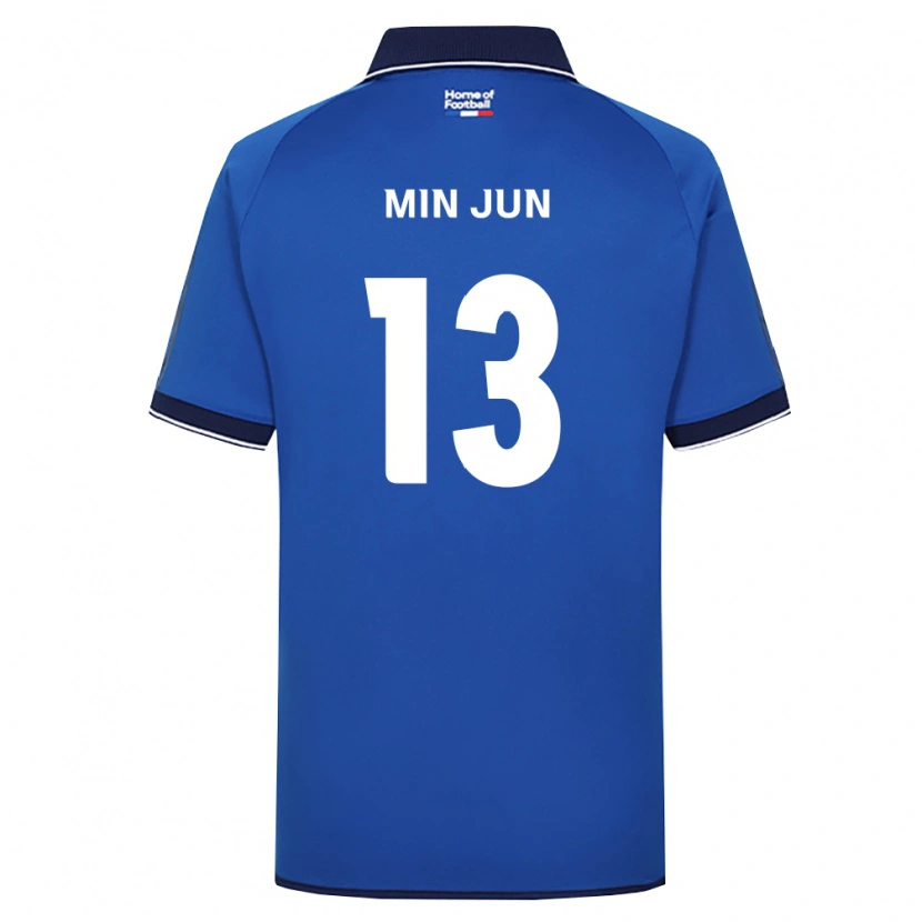 DanxenメンズMin-Jun Yeo#13ロイヤルブルー白赤ホームシャツ2026/27ジャージーユニフォーム