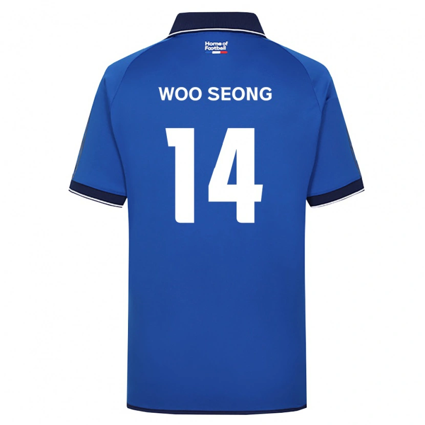 DanxenメンズWoo-Seong Seo#14ロイヤルブルー白赤ホームシャツ2026/27ジャージーユニフォーム
