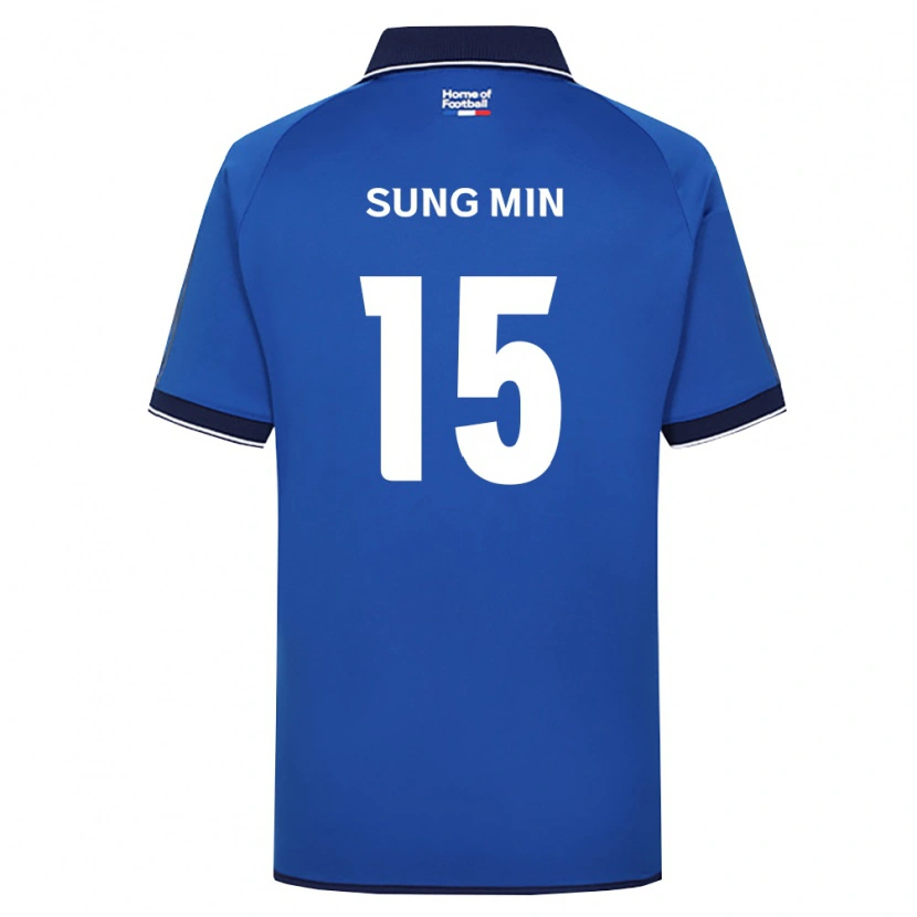 DanxenメンズSung-Min Jung#15ロイヤルブルー白赤ホームシャツ2026/27ジャージーユニフォーム