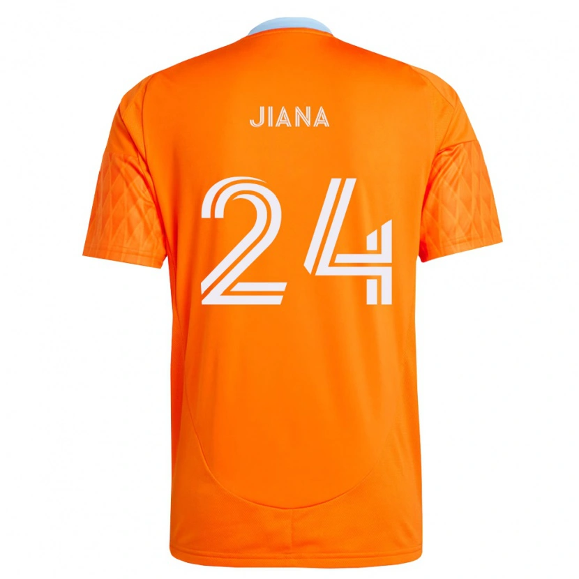 DanxenメンズMamadi Jiana#24オレンジ白ホームシャツ2026/27ジャージーユニフォーム