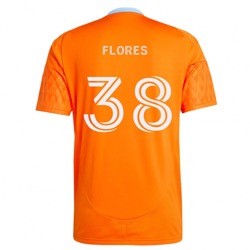 DanxenメンズOmar Flores#38オレンジ白ホームシャツ2026/27ジャージーユニフォーム