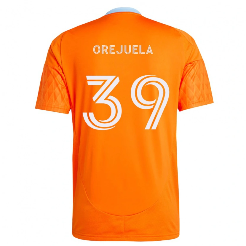 DanxenメンズJesus Orejuela#39オレンジ白ホームシャツ2026/27ジャージーユニフォーム