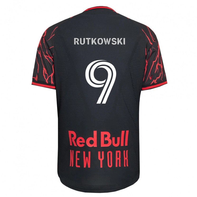 DanxenメンズDavid Rutkowski#9赤黒白ホームシャツ2026/27ジャージーユニフォーム