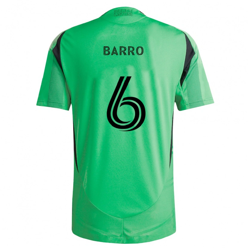 DanxenメンズDjakaría Barro#6エメラルド黒ホームシャツ2026/27ジャージーユニフォーム