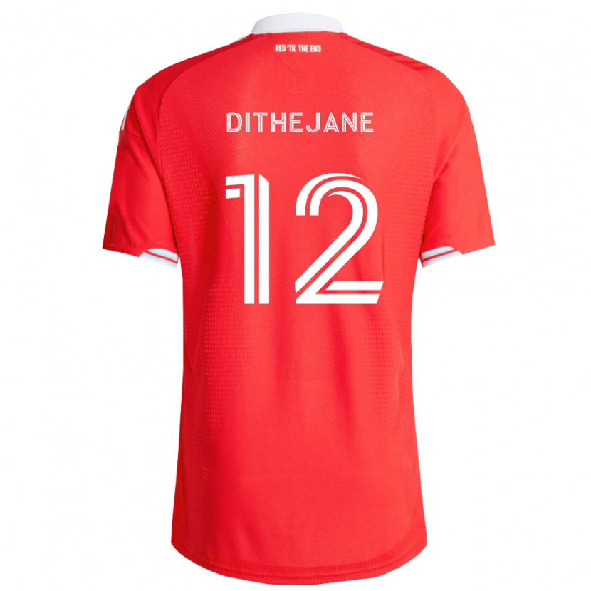 DanxenメンズPuso Dithejane#12赤濃青白ホームシャツ2026/27ジャージーユニフォーム