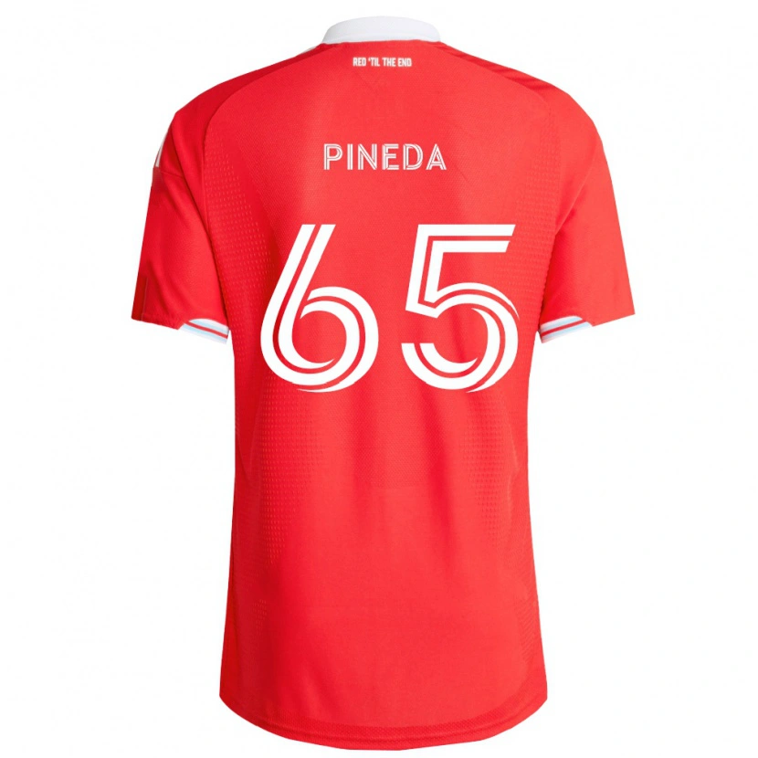 DanxenメンズOscar Pineda#65赤濃青白ホームシャツ2026/27ジャージーユニフォーム