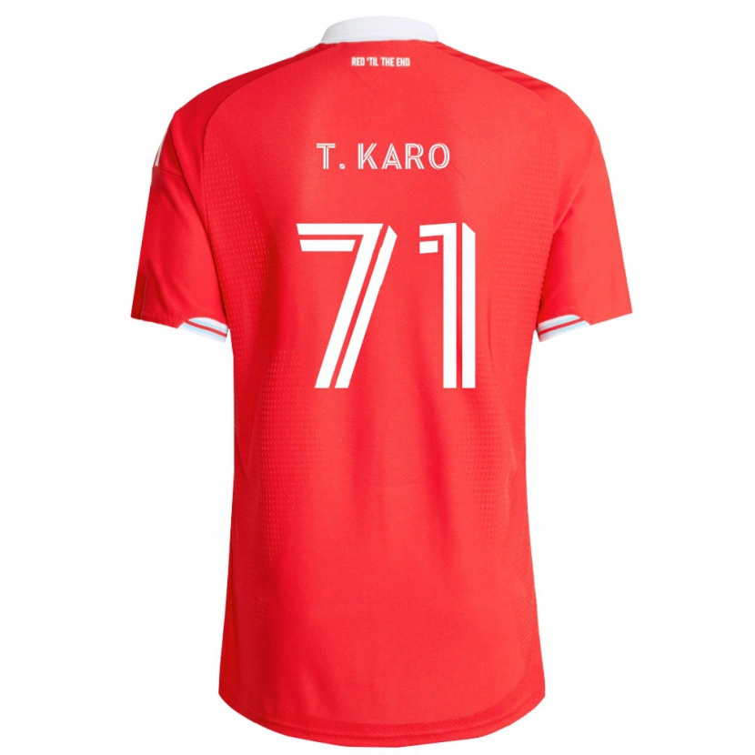 DanxenメンズDavid Tchétchao Karo#71赤濃青白ホームシャツ2026/27ジャージーユニフォーム