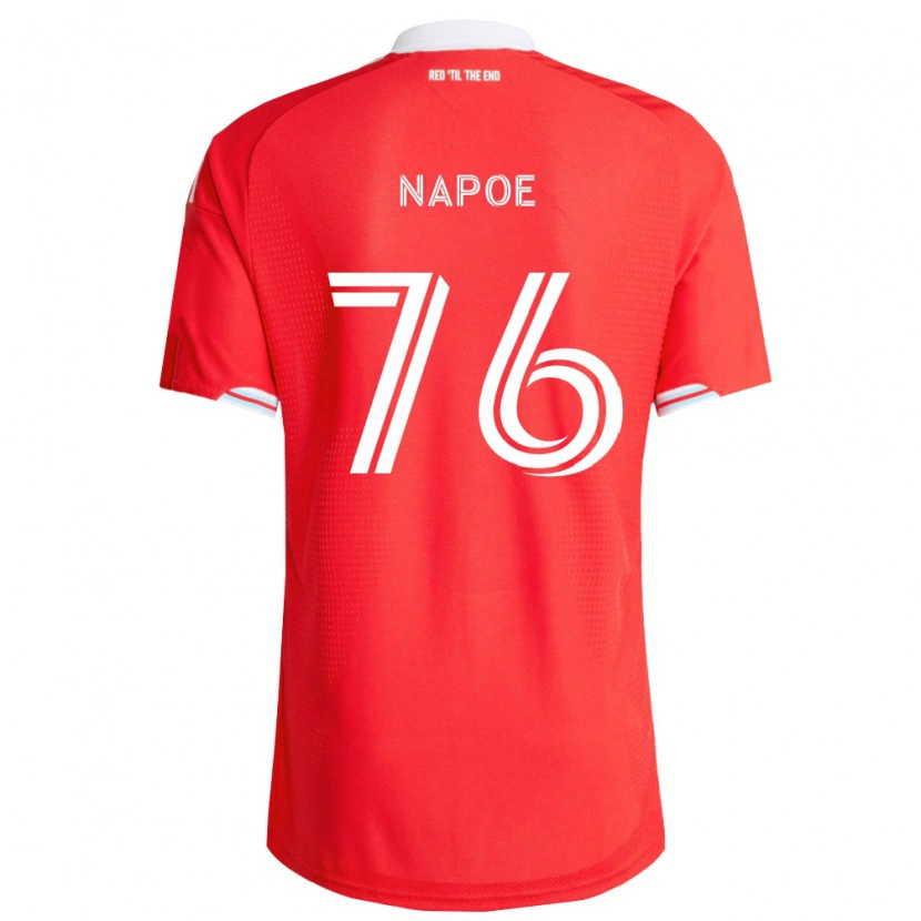 DanxenメンズMilan Napoe#76赤濃青白ホームシャツ2026/27ジャージーユニフォーム