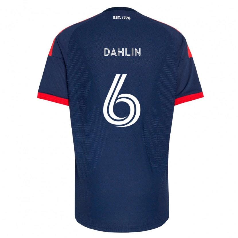 DanxenメンズGabe Dahlin#6ロイヤルブルー赤白ホームシャツ2026/27ジャージーユニフォーム
