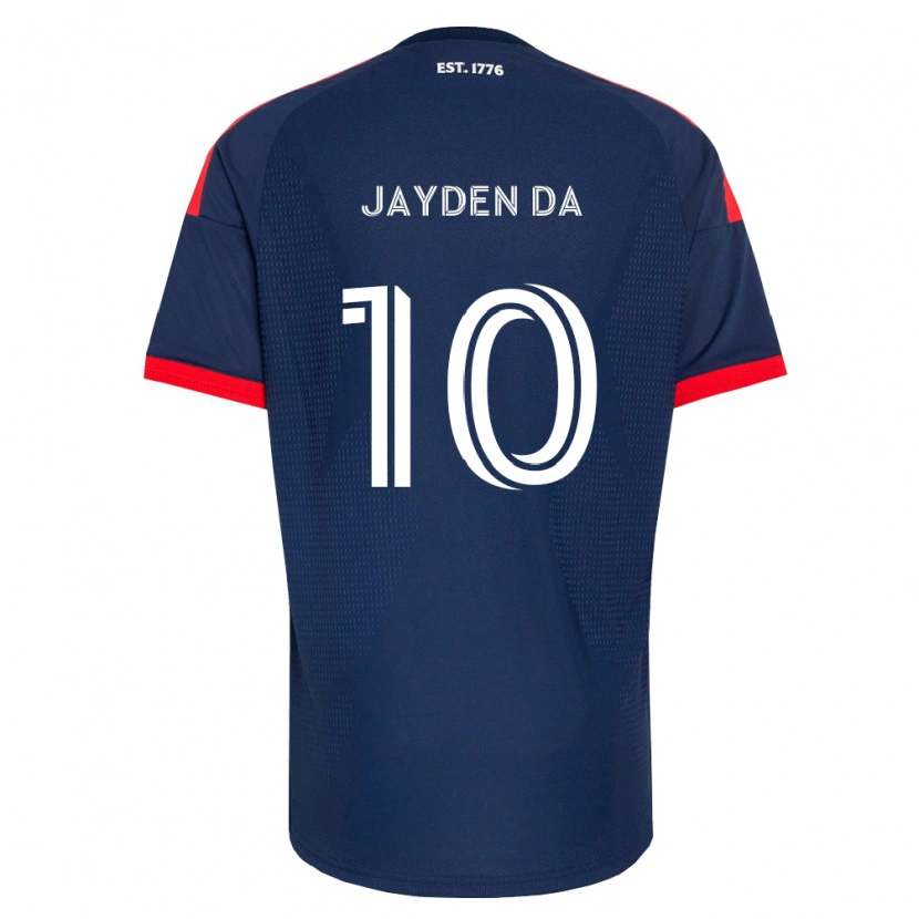 Danxenメンズジェイデン・ダ#10ロイヤルブルー赤白ホームシャツ2026/27ジャージーユニフォーム