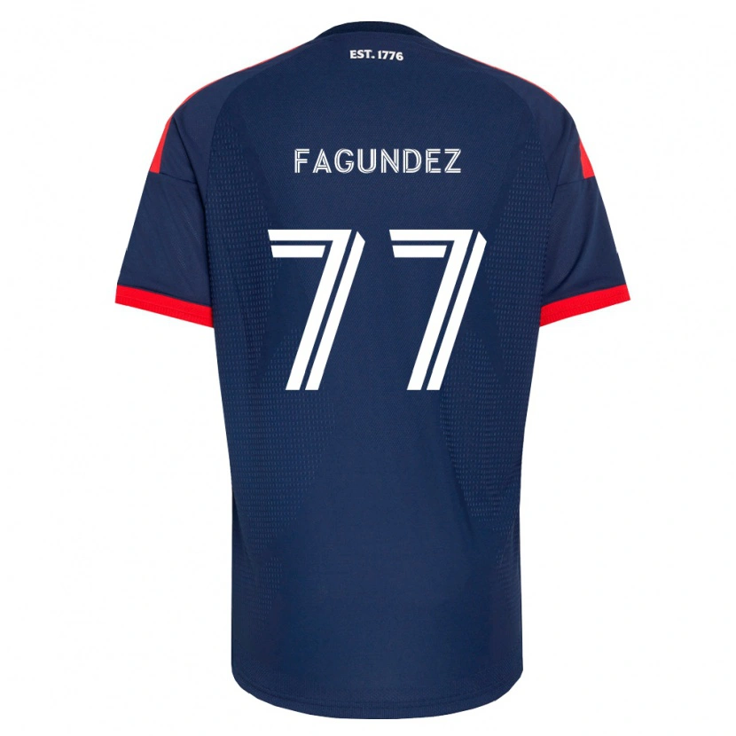 Danxenメンズディエゴ・ファグンデス#77ロイヤルブルー赤白ホームシャツ2026/27ジャージーユニフォーム