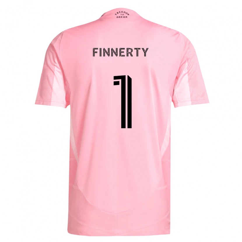 DanxenメンズOwen Finnerty#1ピンク黒ホームシャツ2026/27ジャージーユニフォーム