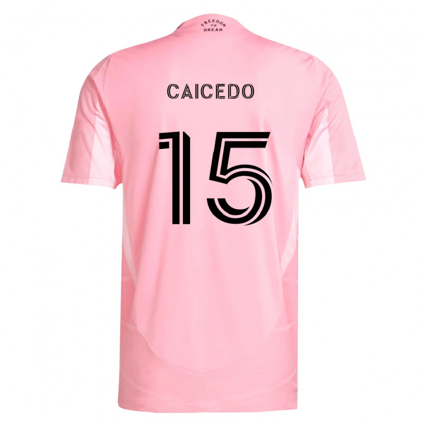 DanxenメンズFricio Caicedo#15ピンク黒ホームシャツ2026/27ジャージーユニフォーム