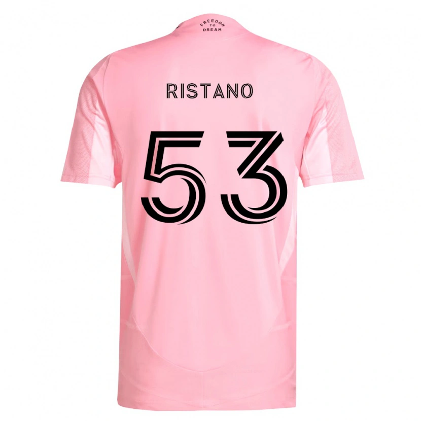 DanxenメンズAlejo Ristano#53ピンク黒ホームシャツ2026/27ジャージーユニフォーム