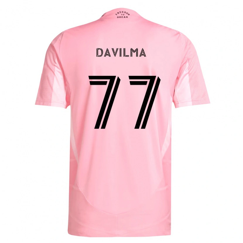 DanxenメンズKensly Davilma#77ピンク黒ホームシャツ2026/27ジャージーユニフォーム