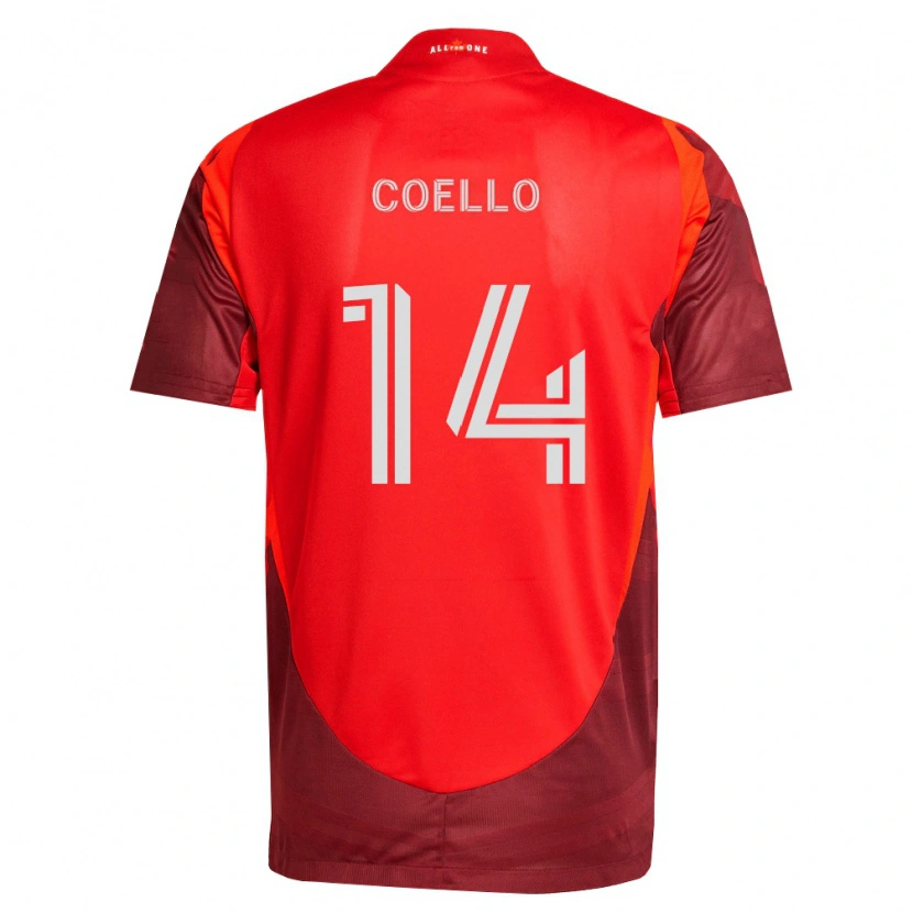 Danxenメンズアロンソ・コエロ#14バーガンディ赤ホームシャツ2026/27ジャージーユニフォーム