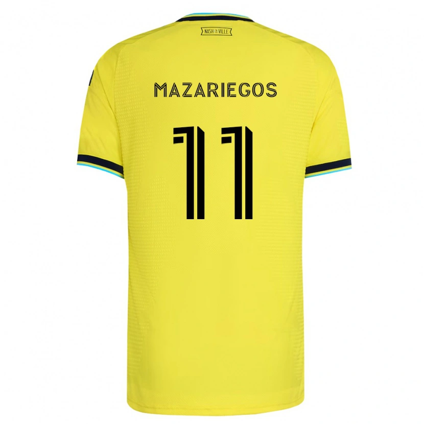 DanxenメンズJacob Mazariegos#11明るい黄紺ホームシャツ2026/27ジャージーユニフォーム