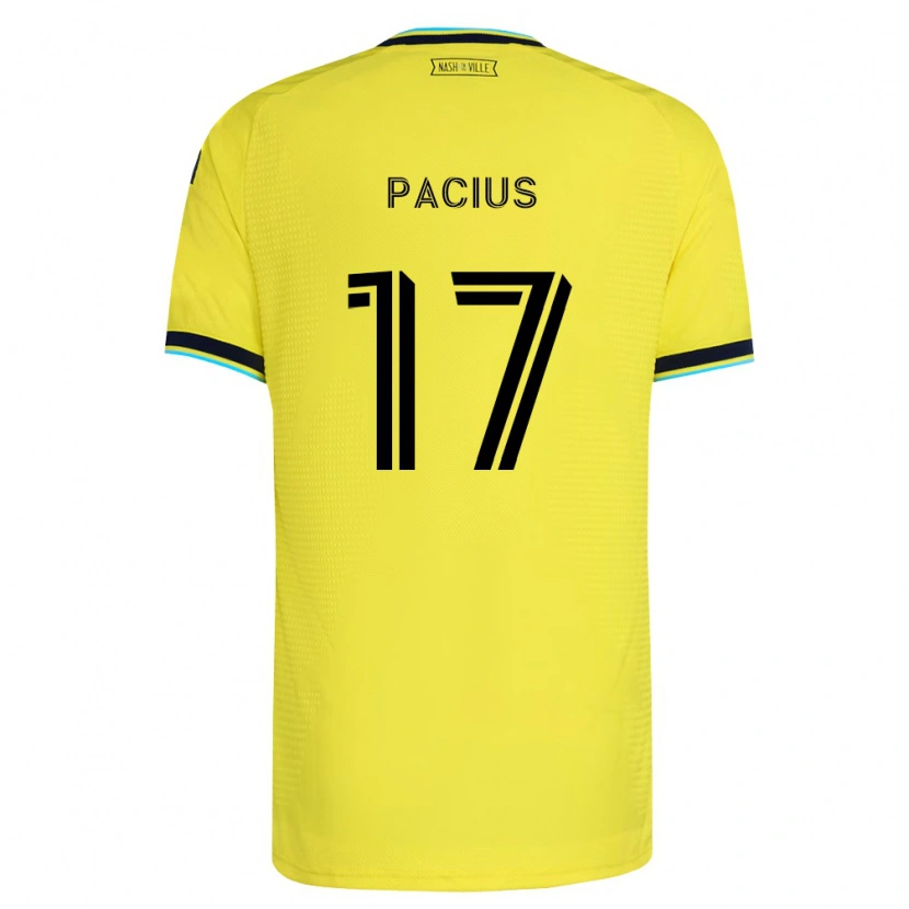 DanxenメンズWoobens Pacius#17明るい黄紺ホームシャツ2026/27ジャージーユニフォーム