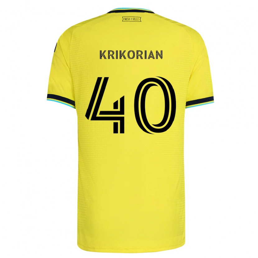 DanxenメンズAndre Krikorian#40明るい黄紺ホームシャツ2026/27ジャージーユニフォーム