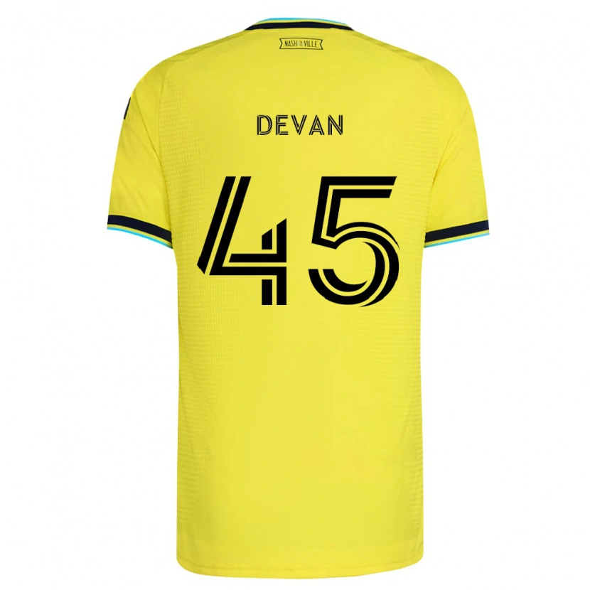 DanxenメンズLiam Devan#45明るい黄紺ホームシャツ2026/27ジャージーユニフォーム