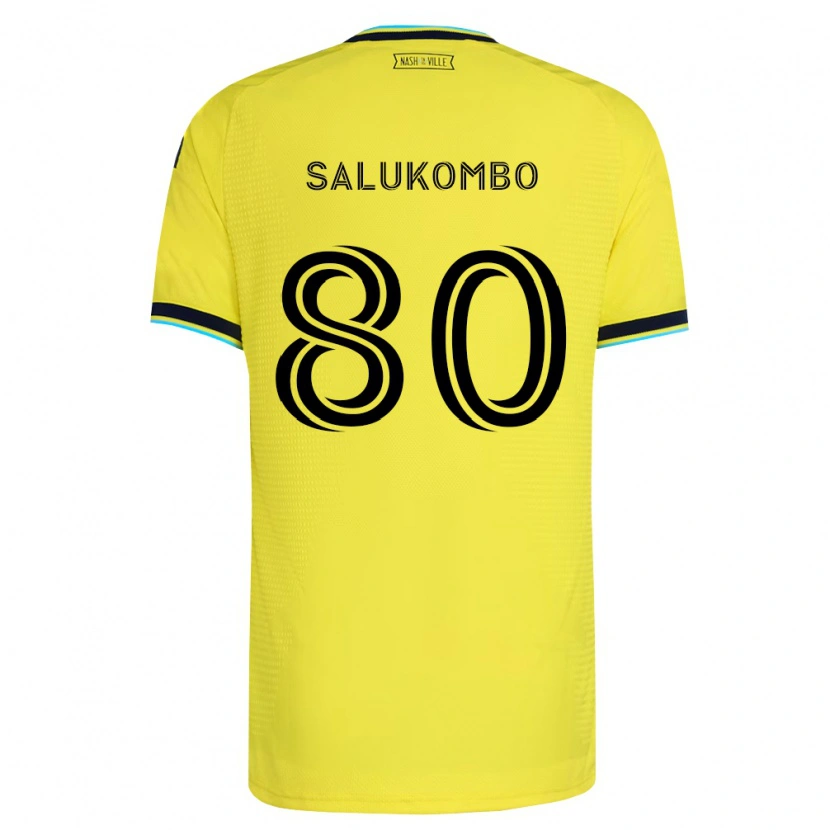 DanxenメンズDavid Salukombo#80明るい黄紺ホームシャツ2026/27ジャージーユニフォーム