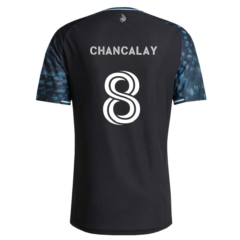 DanxenメンズTomás Chancalay#8黒白ホームシャツ2026/27ジャージーユニフォーム