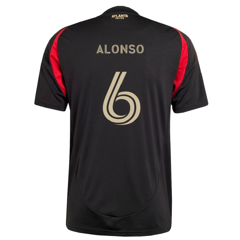Danxenメンズフニオール・アロンソ#6黒赤ホームシャツ2026/27ジャージーユニフォーム