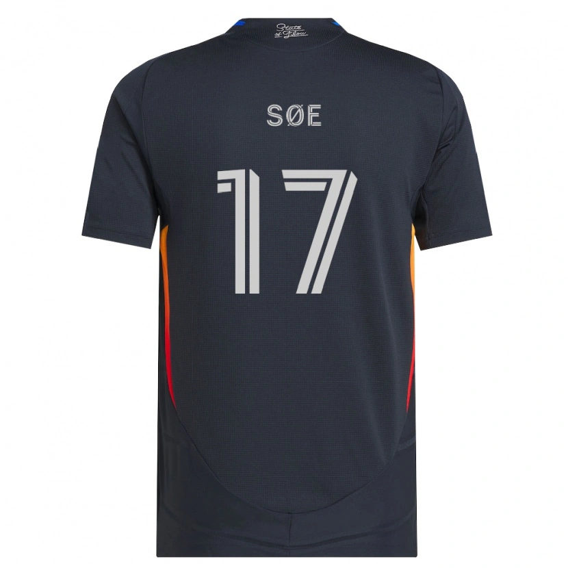 DanxenメンズOsvald Søe#17ダークグレー赤ホームシャツ2026/27ジャージーユニフォーム