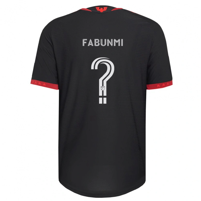 DanxenメンズIsaiah Fabunmi#0黒白赤ホームシャツ2026/27ジャージーユニフォーム
