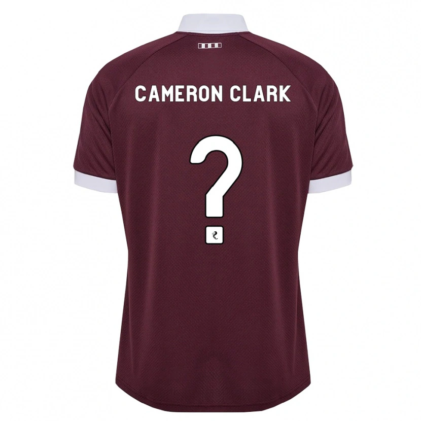 DanxenメンズCameron Clark#0バーガンディ 白ホームシャツ2026/27ジャージーユニフォーム