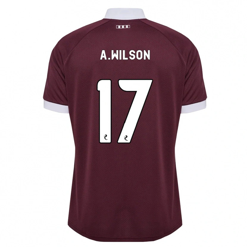 DanxenメンズAlfie Wilson#17バーガンディ 白ホームシャツ2026/27ジャージーユニフォーム
