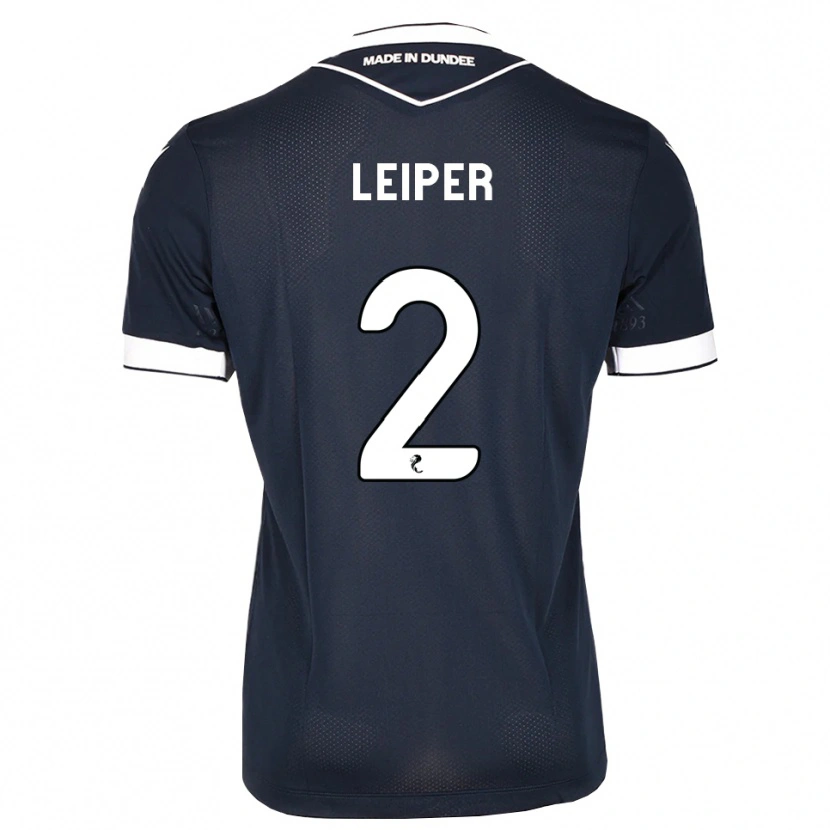 DanxenメンズAshton Leiper#2ミッドナイトブルー白ホームシャツ2026/27ジャージーユニフォーム