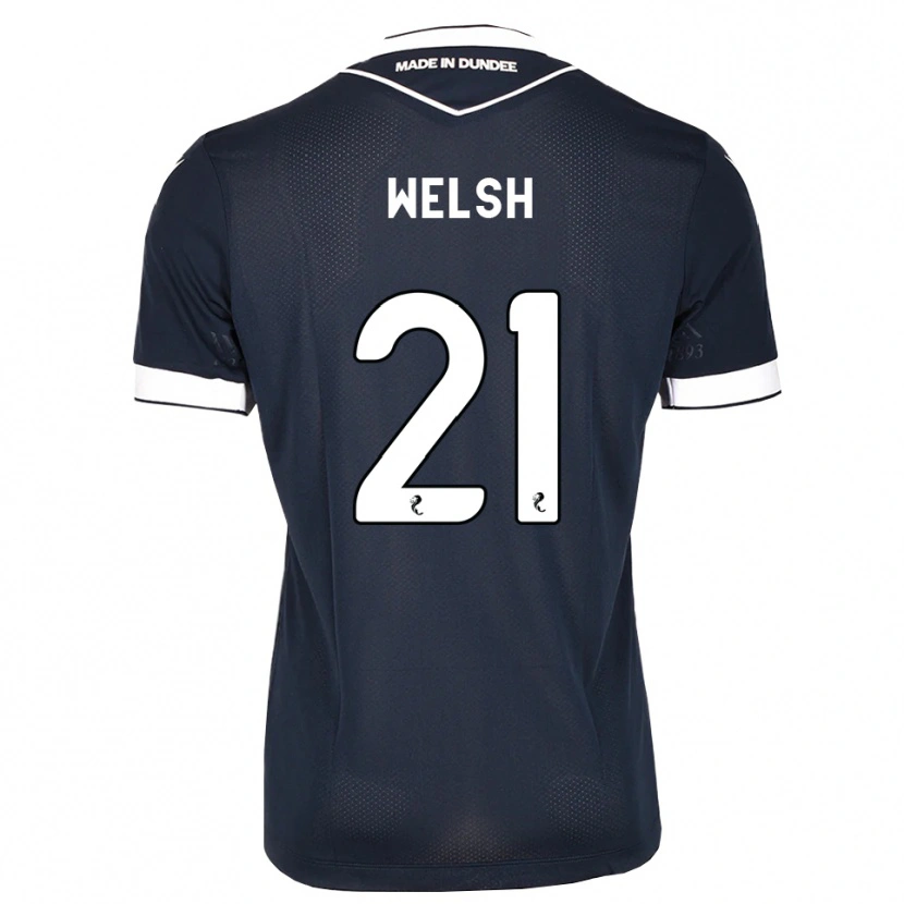 DanxenメンズTom Welsh#21ミッドナイトブルー白ホームシャツ2026/27ジャージーユニフォーム