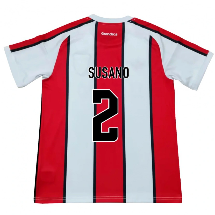 DanxenメンズÁngel Susano#2白赤黒アウェイシャツ2026/27ジャージーユニフォーム