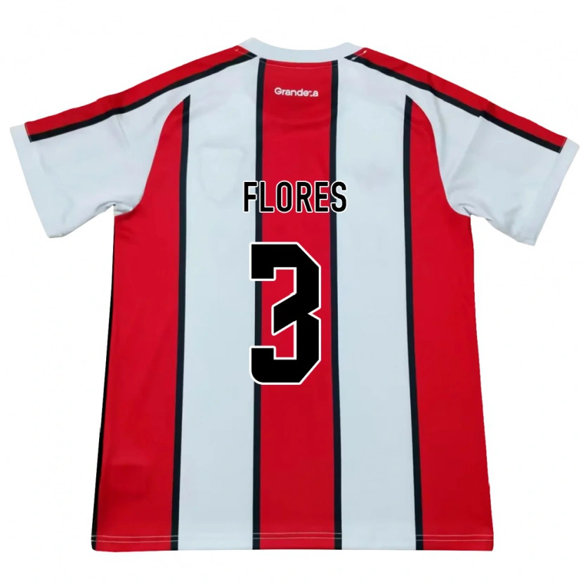 DanxenメンズLucas Flores#3白赤黒アウェイシャツ2026/27ジャージーユニフォーム