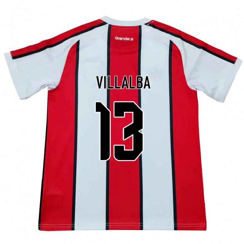 DanxenメンズJonathan Villalba#13白赤黒アウェイシャツ2026/27ジャージーユニフォーム